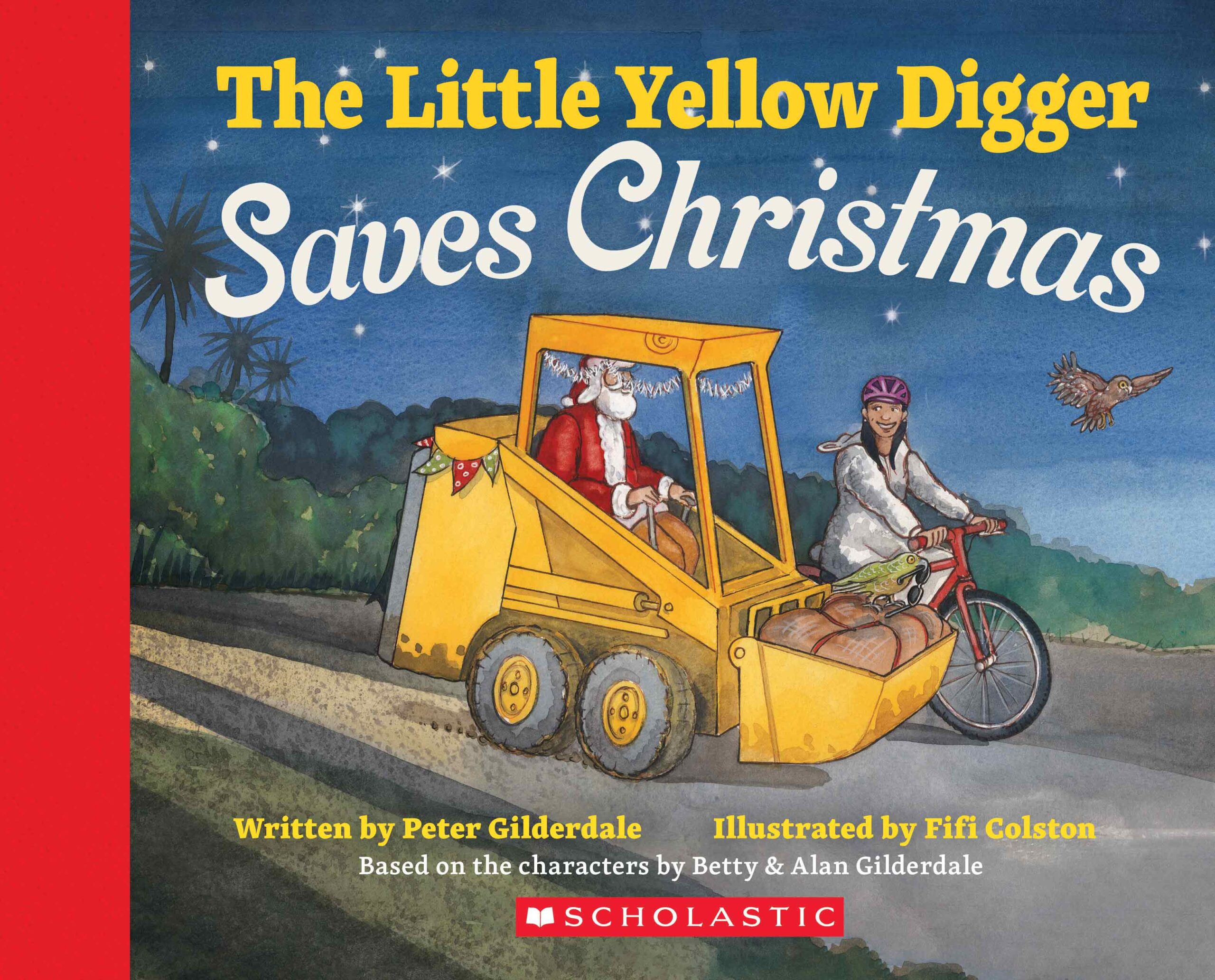 The-Little-Yellow-Digger-Saves-Christmas: Image of the cover of the book “The Little Yellow Digger Saves Christmas”.